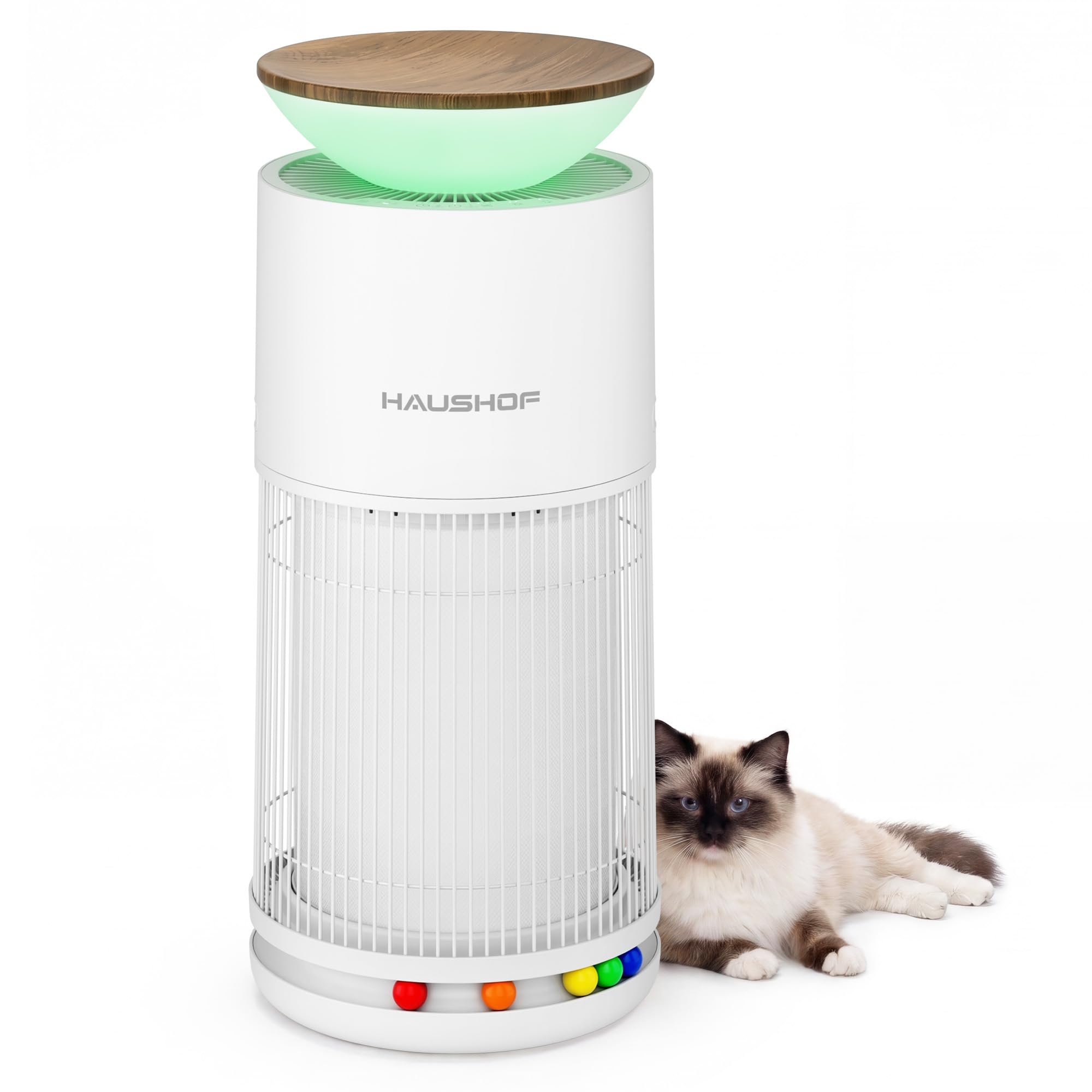 HAUSHOF Purificador de Aire HEPA H13 CADR 380 m³/h para Hasta 45 m²