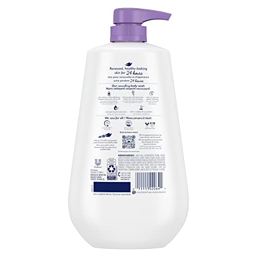 Dove Body Wash With Pump Relaxing Lavender Oil & Chamomile 3 Count For Renewed, Healthy-Looking Skin Gentle Skin Cleanser With 24Hr Renewing Micromoisture 30.6 Oz #TOP1