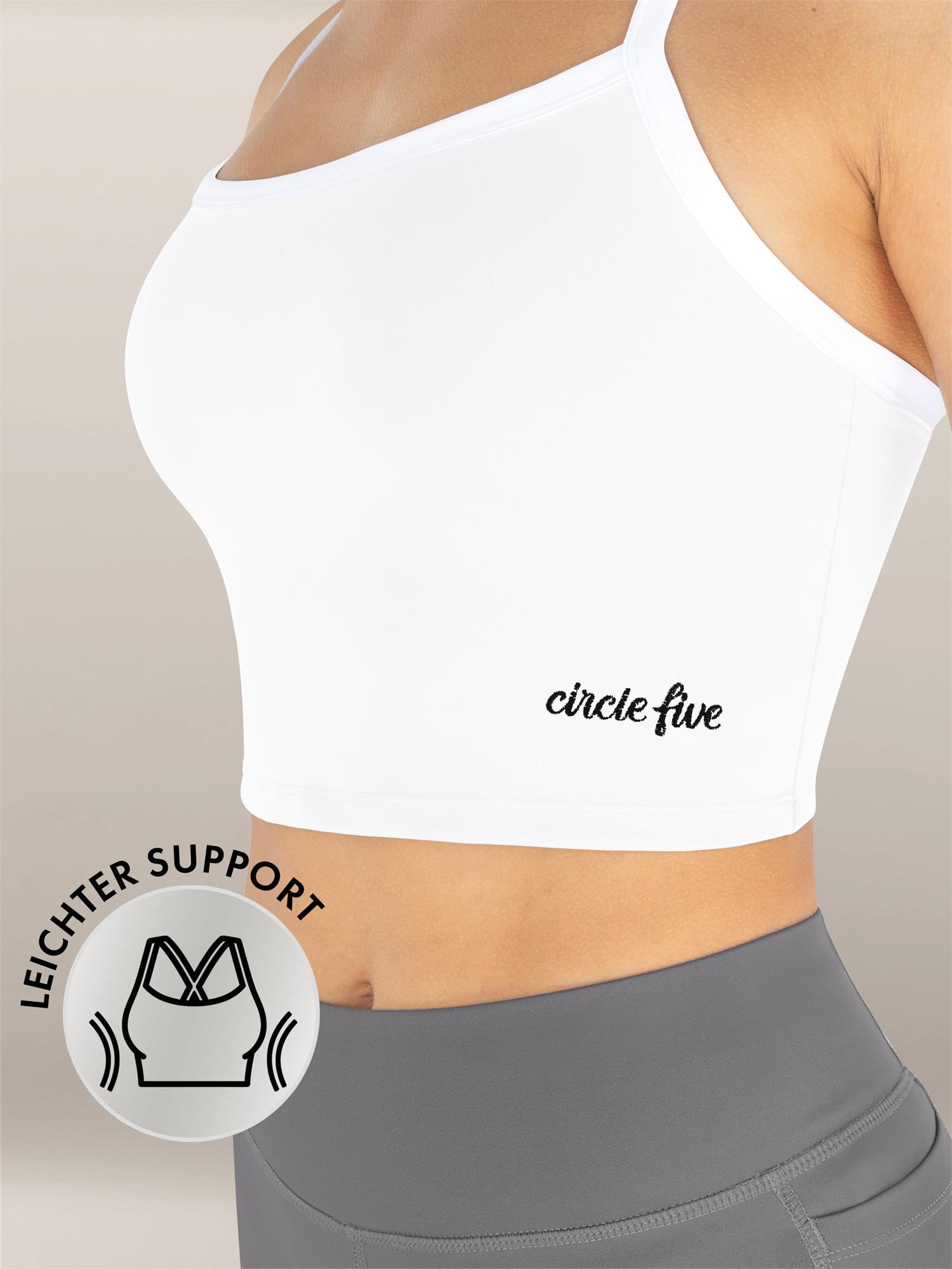 normani Damen Sport Set 2-teilig – High Waist Leggings mit Handytaschen & Sporttop mit integriertem BH – Leichte Stützkraft, Blickdicht & atmungsaktiv für Fitness, Yoga & Training