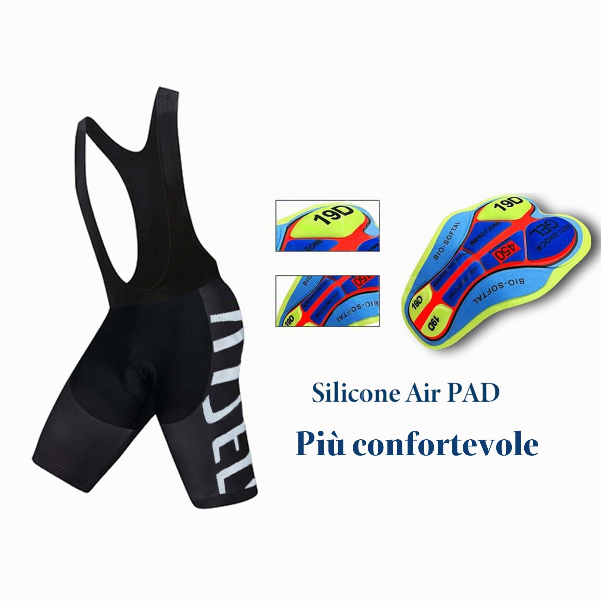Abbigliamento Ciclismo Uomo Estate Completo Ciclismo Uomo Set Traspirante Sportivo Corta Manica Tuta Estivo + Pantaloncini Ciclismo Uomo con Bretelle (2XL, Yellow)