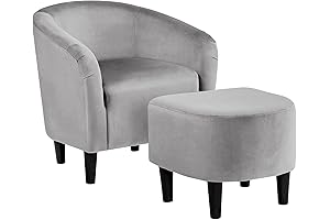 Yaheetech Accent Chair with Ottoman: Timeless Comfort for Modern Spaces