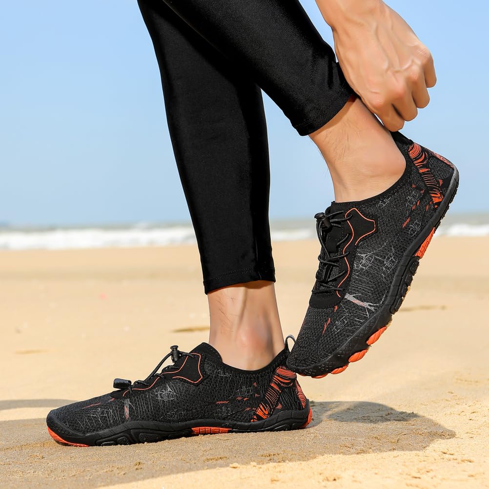 Barfuß Wasserschuhe für Herren Damen, Schnelltrocknende Mesh Aqua Schuhe für Schwimmen, Strand, Surfen, Tauchen, Wandern, Bootfahren