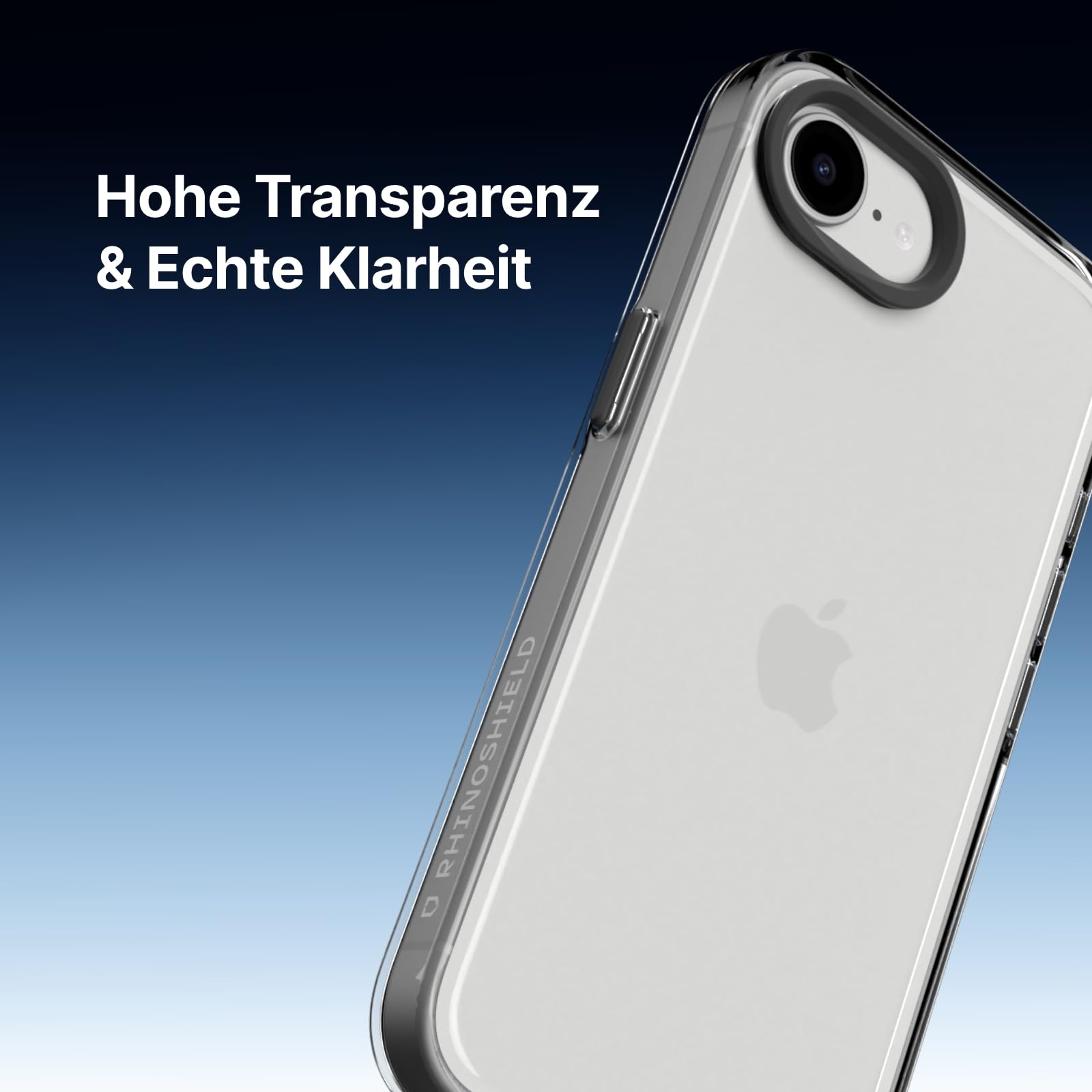 RhinoShield Clear Hülle für iPhone 17e / 16e | Anti-Vergilbung, transparent, hohe Klarheit, stoßfest, Fallschutz nach Militärstandard