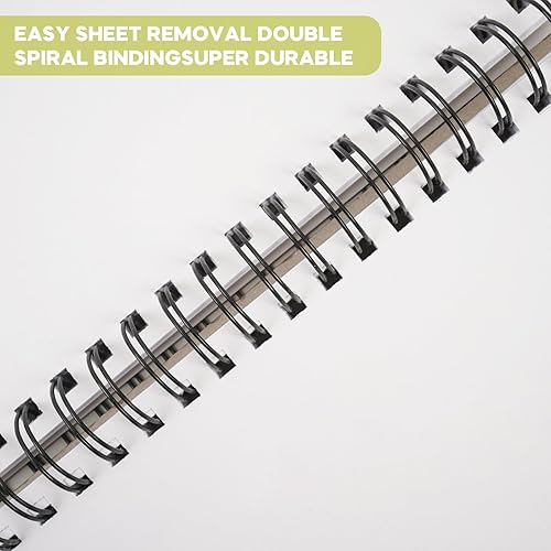 Miniatura 3 de CONDA Cuaderno de bocetos de 9 x 12 pulgadas, bloc de bocetos encuadernado en espiral superior, 100 hojas (60 lb90 GSM), papel de dibujo y boceto