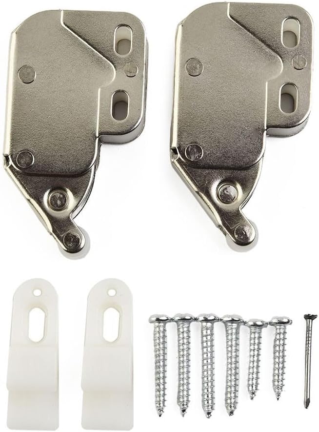 Touch Latch Automatic Spring Catch for Push-to-Open Cabinet Doors, ABS Rebound Door Catch Compatible with Inset, Rebated & Butt-Closing Cupboards