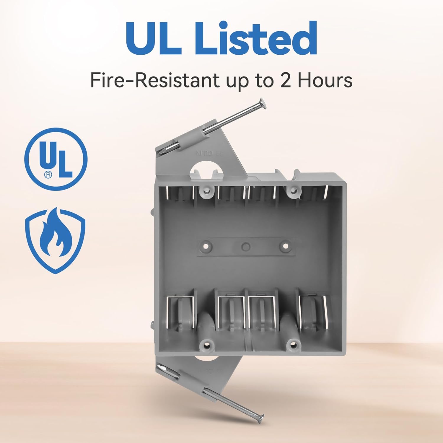 CycevSun Double Gang Electrical Box New Work, 32 Cu.in, UL Listed, 6-Pack - Image 4