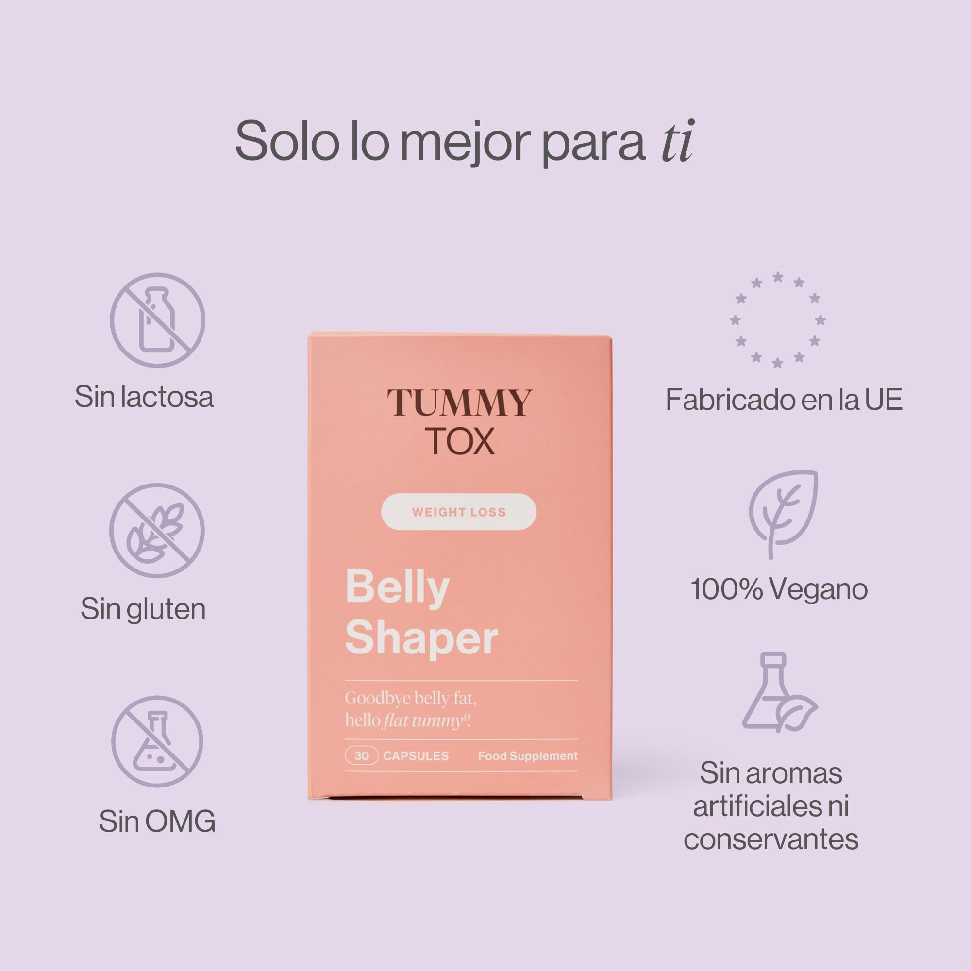 TummyTox Belly Shaper - Morosil Capsulas con Te Verde, Vitamina C, Vitamina B6, Pimienta de Cayena y Cafeina - 90 Cápsulas para 3 Meses