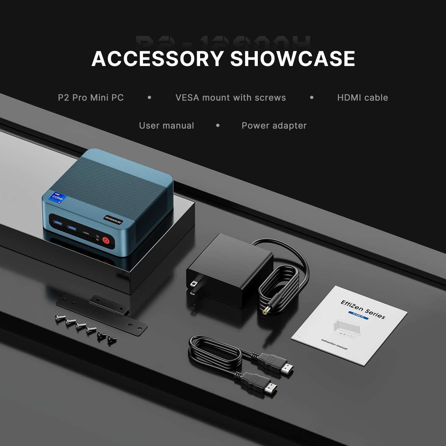 BOSGAME P2 Pro mini PC, procesor Intel Core i9-12900H do 5,0 GHz, Windows 11 Pro mini komputer, 32 GB DDR5 RAM 1 TB PCIe 4.0 SSD, biznesowy mini komputer stacjonarny, HDMI/WiFi 6/BT5.2/WOL/Auto Power