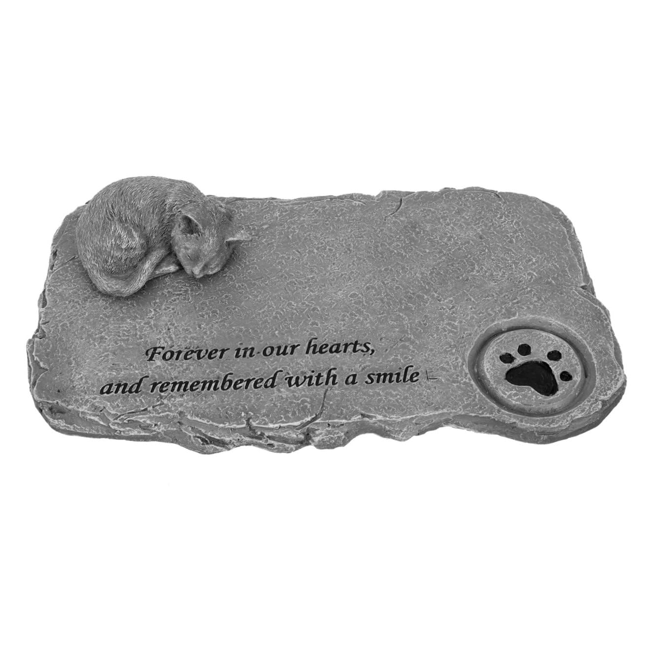Forma de Gatito en Esta Piedra Conmemorativa Ideal para el Rincón del Jardín