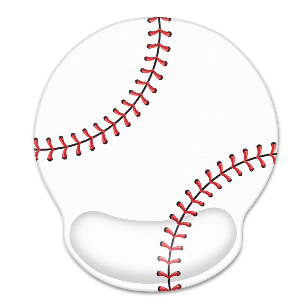 WAVEYU Mouse Pad with Wrist Support, Mouse Pad for Men Non-Slip Rubber Base Mousepad for Desk Laptop Gaming Working Computers Laptop Easy Typing &