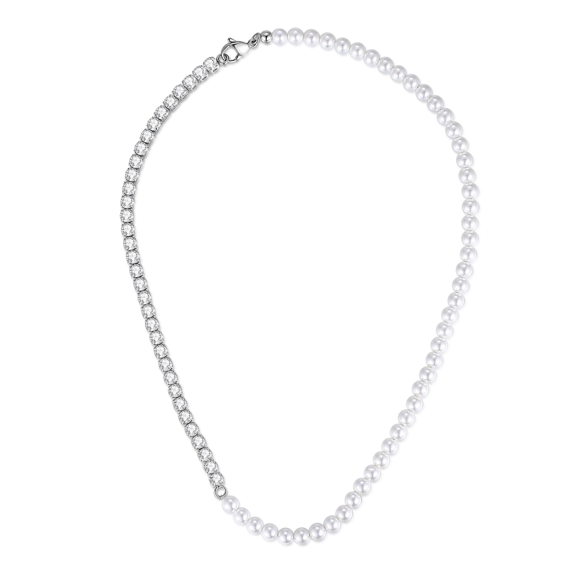 GAVU Collar Tenis para Hombre con Perlas de Concha