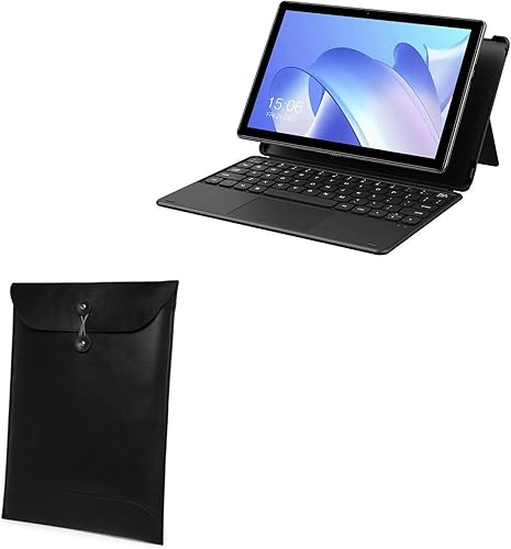 BoxWave Case Compatible with Chuwi Hi10 Go - Nero Leather Envelope, Leather Wallet Style Flip Cover