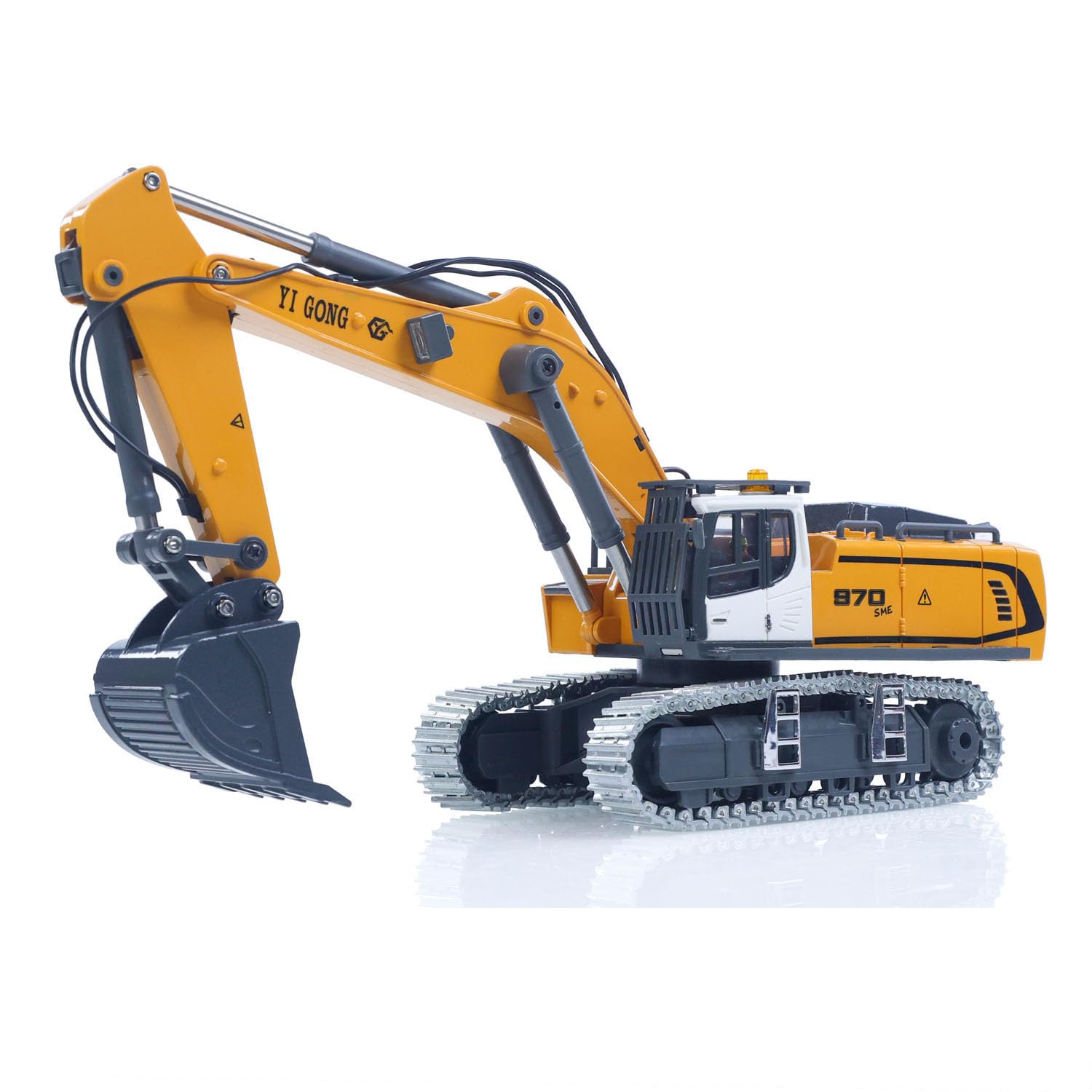 TOUCAN RC HOBBY Escavatore elettrico con telecomando 1/50 K970 LR636 PC520 RC Dump Truck modellino con luci suoni, metà metallo, livello da scrivania, regalo