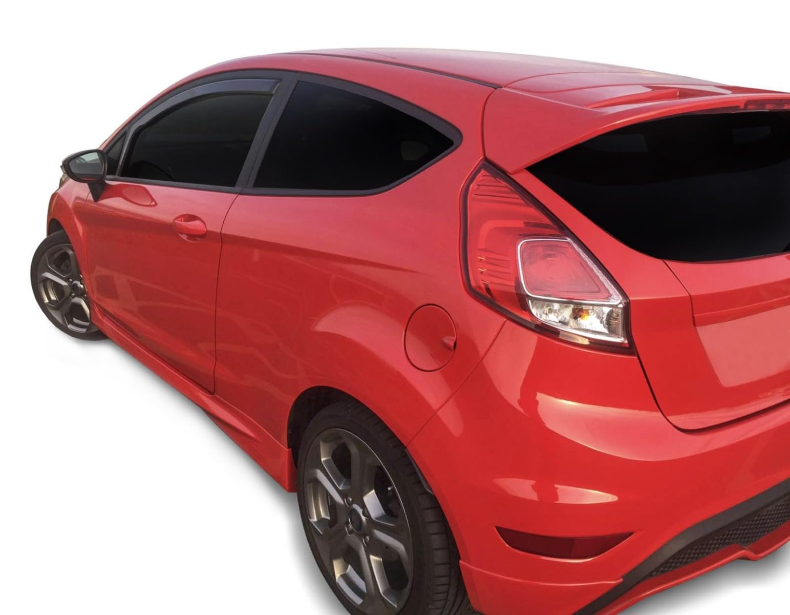 J&J AUTOMOTIVE Heko Déflecteurs d'air et de Vent pour Ford Fiesta 6 2009-2017 3P. Berline, Lot de 2pcs, Teintés, Avant et Arrière, Aérodynamique