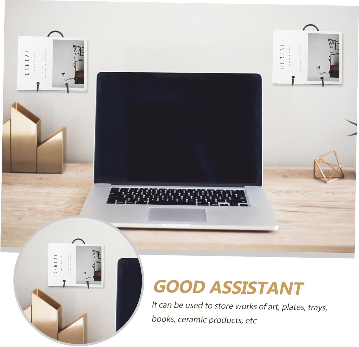 4pcs Display Risers Plate Wall Hangers Metal Display Rack Decorative Home Decor