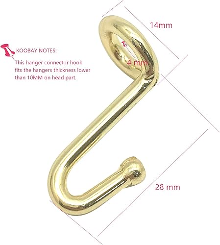 Miniatura 6 de Percha para ropa, 72 unidades, ganchos de metal dorado, ganchos extensores, mini ganchos en cascada