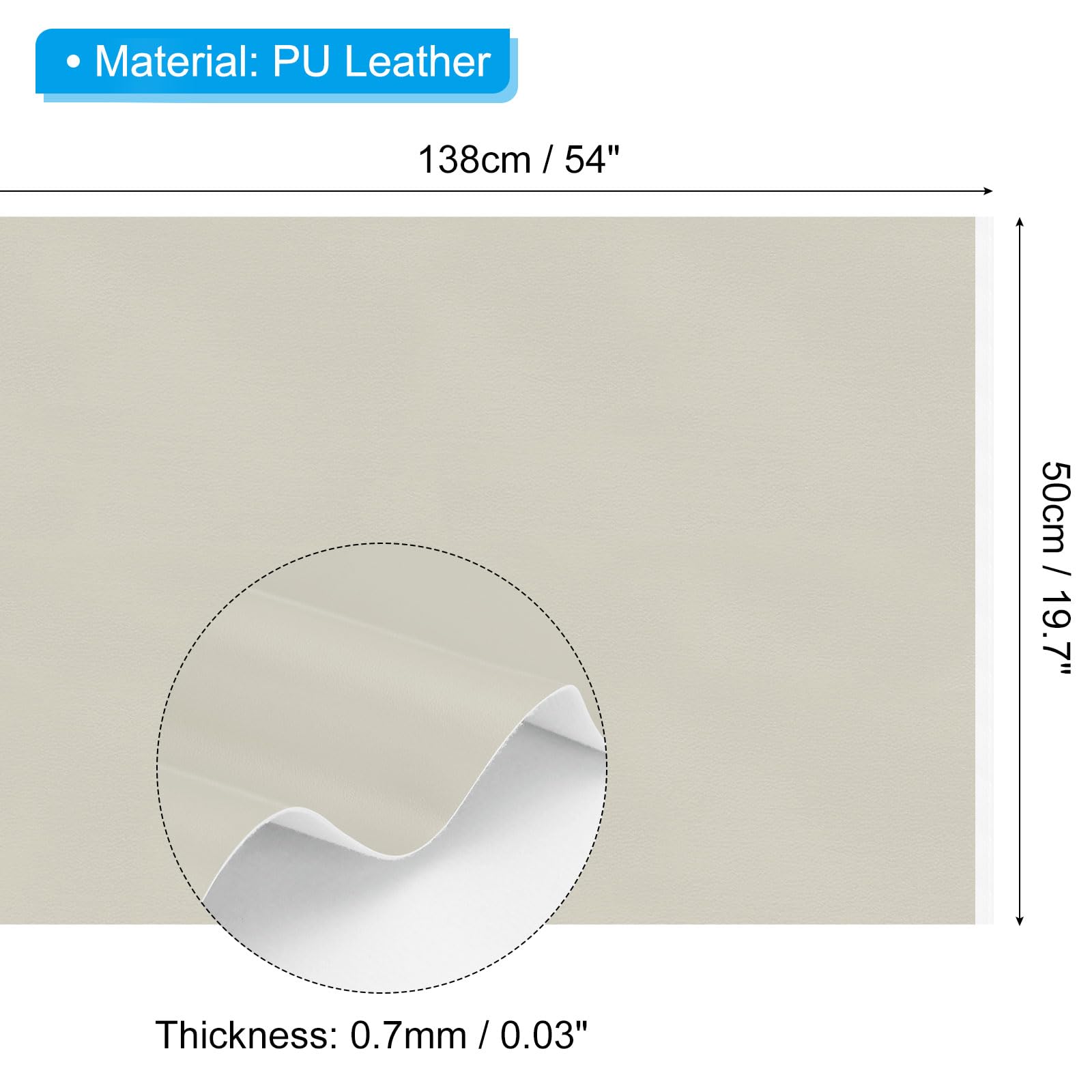PATIKIL 54x19.7x0.03 Inch Faux Leather Sheets - Image 2
