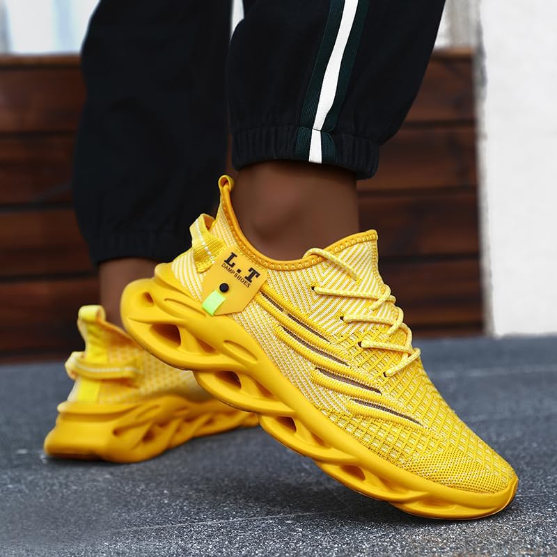 Mens Running Walking Tennis Shoes Casual Slip On Fashion Hiking Work Hiking Gym Athletic Sneakers Non Slip Breathable Comfortable Lightweight Trainers