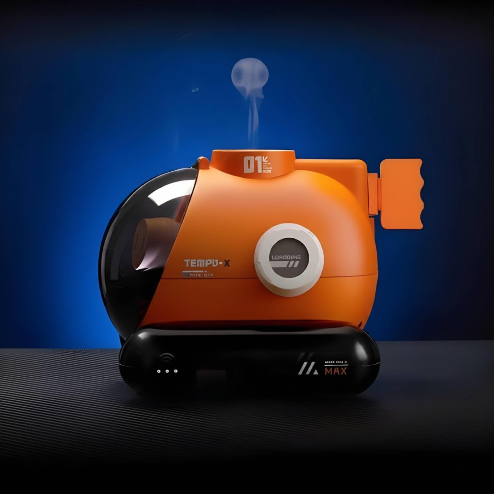 Humidificador de Escritorio Humidificador Difusor Vaporizador Dispensador de Niebla con Diseño Náutico Redondeado y Apagado Automático por de Agua, Azul Iridiscente
