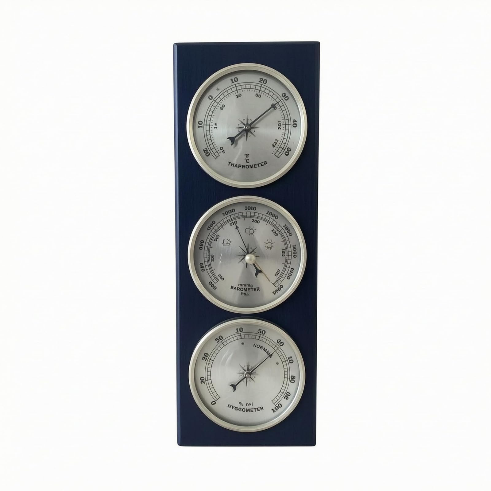 BNF®Gold‑Tone Vertical Thermometer & Hygrometer Wall‑Mount Weather Station – Vintage Style Air Pressure Gauge, Temperature & Humidity Display, Easy‑Read 0‑100°C & 0‑100% RH, Indoor/Outdoor Use-image-49