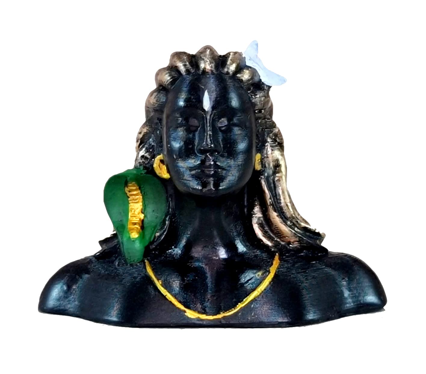 Resin Shiva Shiv Adiyogi Natraj Idol Murti Sculpture - Black - 3" Inches