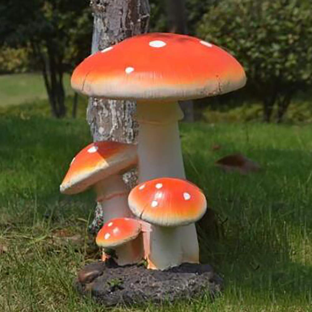 Simulazione di Ornamenti da Giardino Grande Decorazione di Funghi Giardino di Sculture in Resina da Giardino