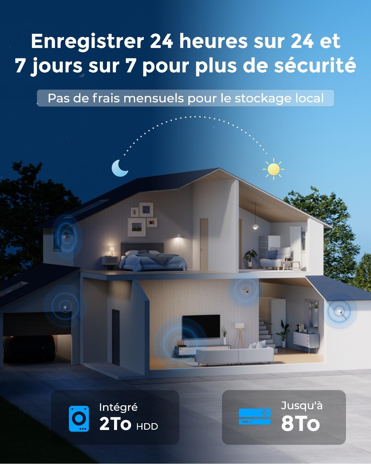 Reolink 4K Kit Caméra de Surveillance Wi-FI 6 Extérieure, 2,4/5GHz WiFi