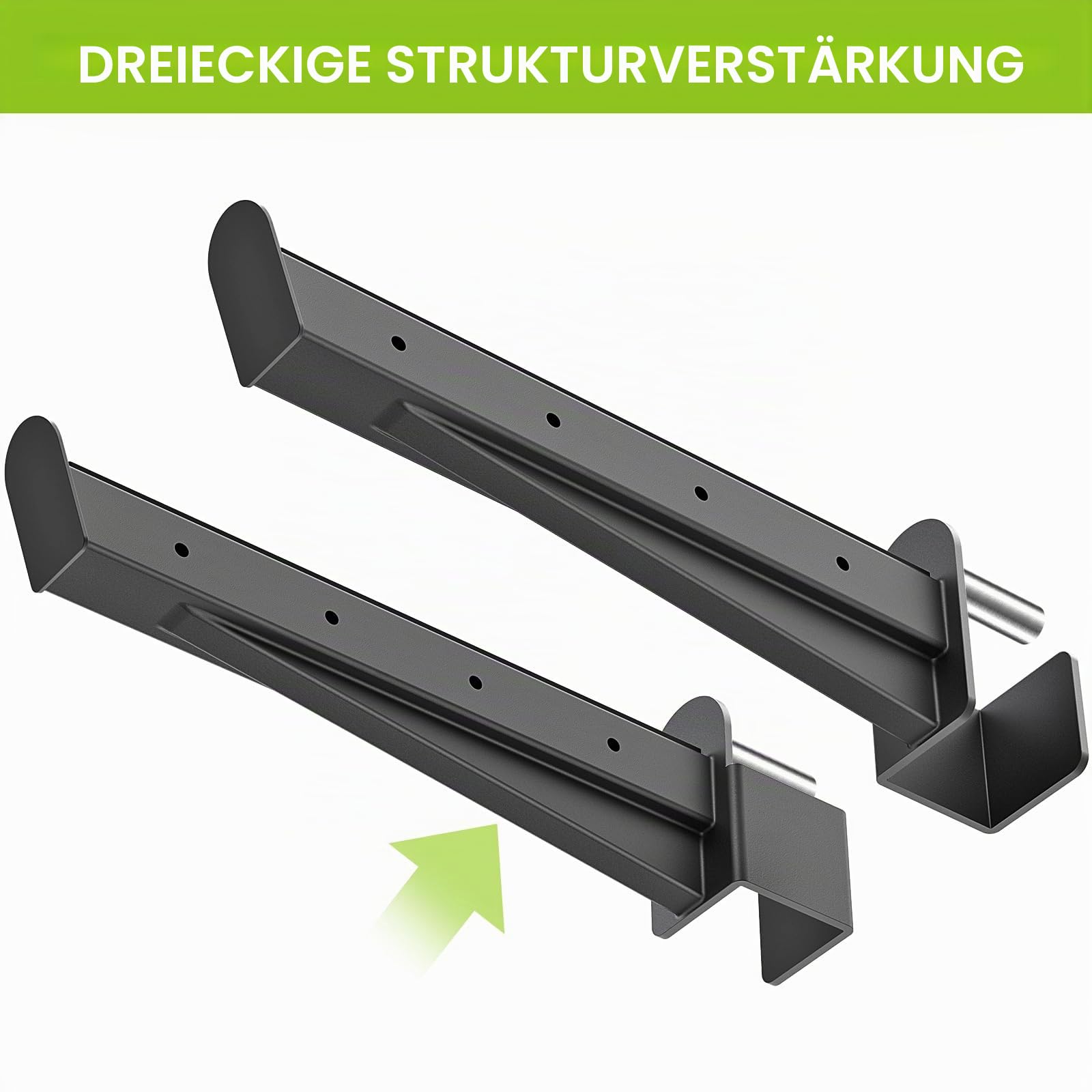 Kipika Sicherheits-Spotter-Arme für 5,1 x 5,1 cm und 7,6 x 7,6 cm Power-Racks mit 1,6 cm und 2,5 cm Löchern, robuste Langhantel-Sicherheitsverschlüsse mit Gummi-Pad,2 Stück