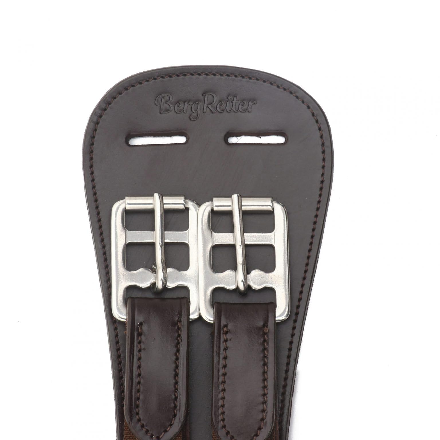 Generisch BergReiter Classic Sattelgurt – Dressage Kurz (Dunkelbraun, 45 cm)