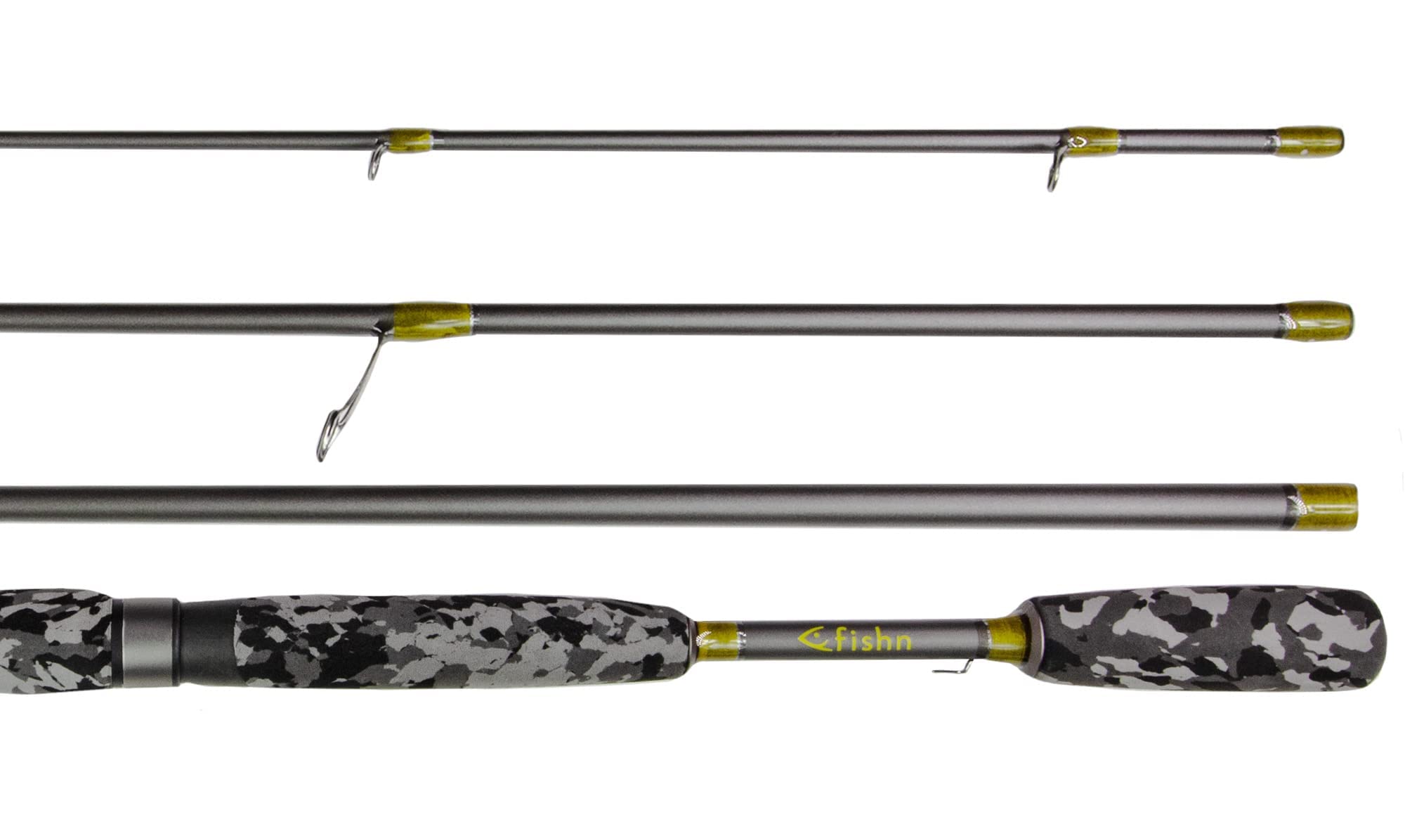 FISHN Wędka podróżna Explorer 213 cm, 4 sztuki, waga: 10-40 g, ze stabilną rurką podróżną do łowienia pstrągów, łososia, szczupaków