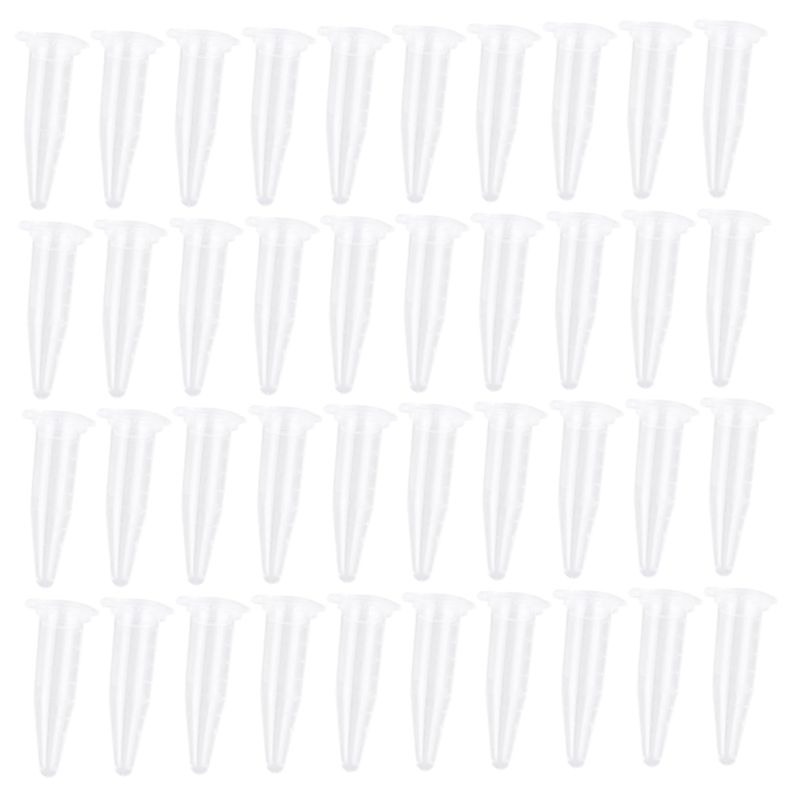 HOMOCONO 1000 Pcs Clear Test Tube Sample Storage Containers Sample Bottles Color Comparison Tube Microcentrifuge Lab Tubes Microcentrifuge Vials Tubes Drying Tube Plastic