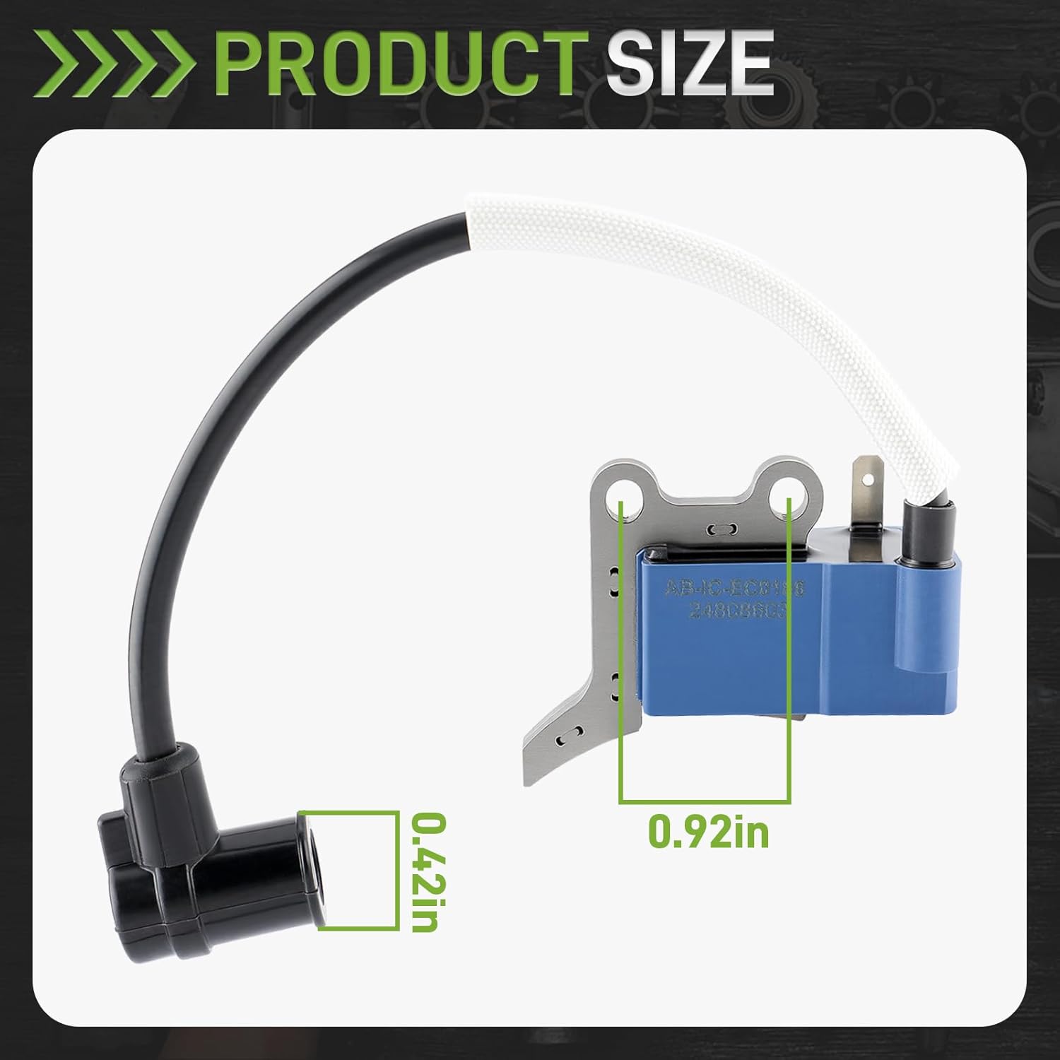 A411001750 Ignition Coil Module Compatible with Echo PB-2520 PB2520 PB 2520 Leaf Blowers with Fuel Filter Spark Plug Fuel Cap A10083