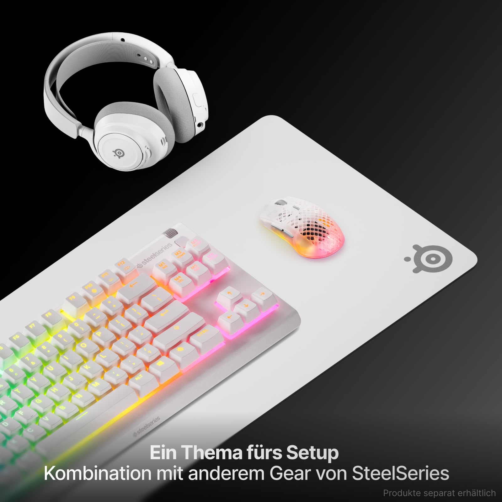 SteelSeries QcK Heavy Gaming Mousepad - Thicker, Non-Slip Silicone Rubber Base, Peak Tracking, Optimized for Gaming FPS, MOBAs, RTS, MMO - XXL Size 900 mm x 400 mm x 4 mm - White