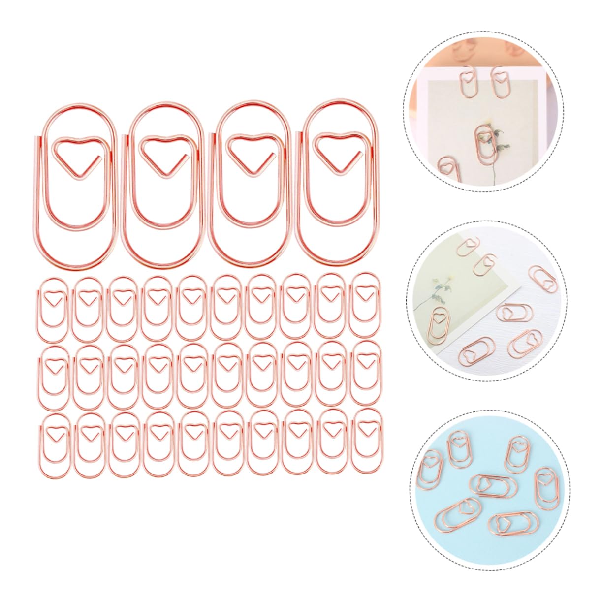 OSALADI 4 Set Graffette Metalliche Clip Per Documenti E Creative Per Ufficio E Scuola Per Note E Foto Confezione 200 Pezzi * 4