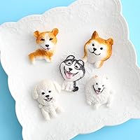 Vista 6 de Molde de fondant para cachorros de 5 cavidades, Shiba Inu, Corgi, oso de peluche, perro, samoyedo, husky, de silicona, chocolate, caramelo, pasta