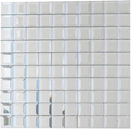 Miniatura 9 de Efavormart - Paquete de 10-12 x 12 pulgadas, azulejos plateados para pared de espejo retroprotector contra salpicaduras