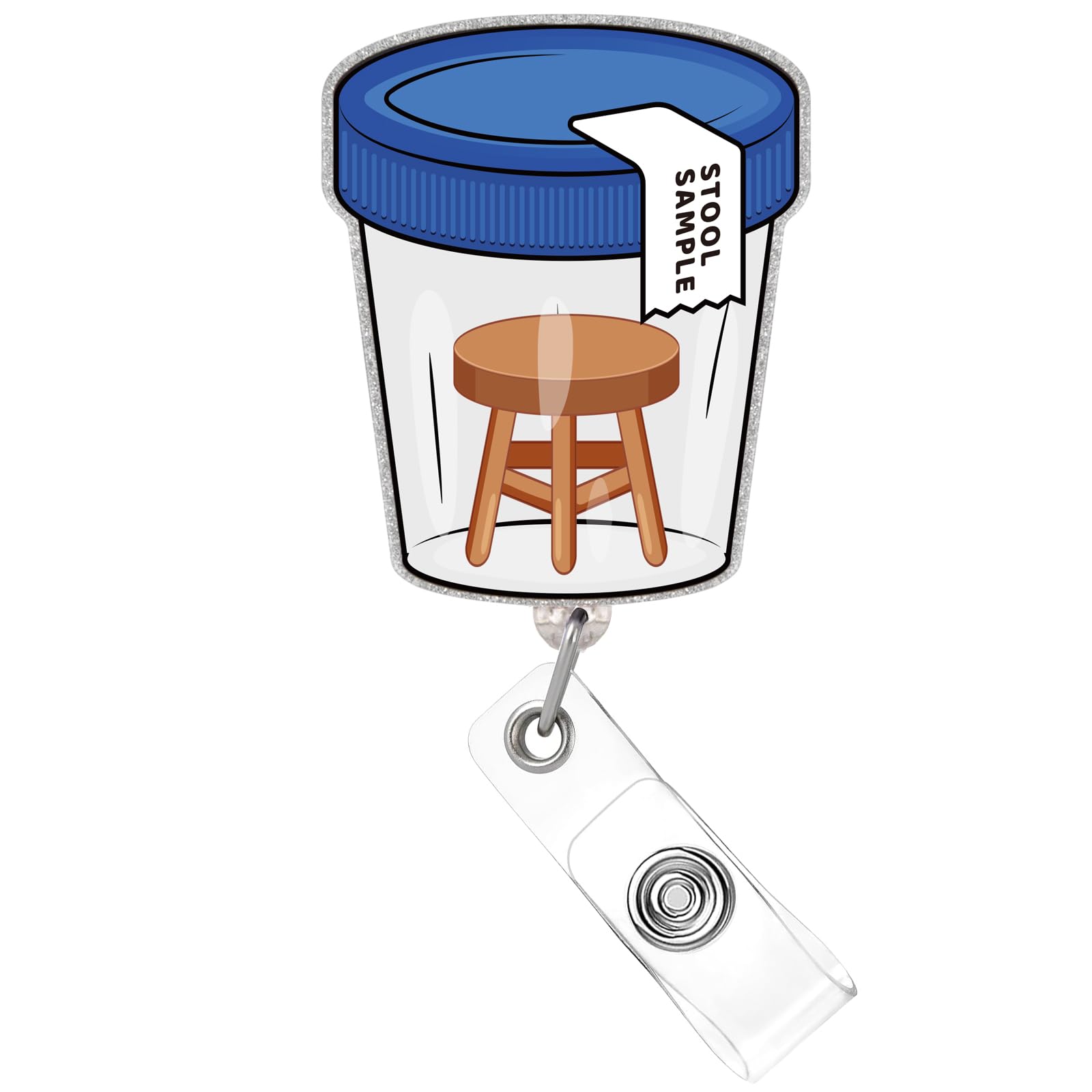 Badge Reel Holder Retractable with ID Clip, Nurse Badge Reel for Lab Techs, Nurses, Medical Assistants, Nursing Assistants, Lab Week Gift,LPN,L&D