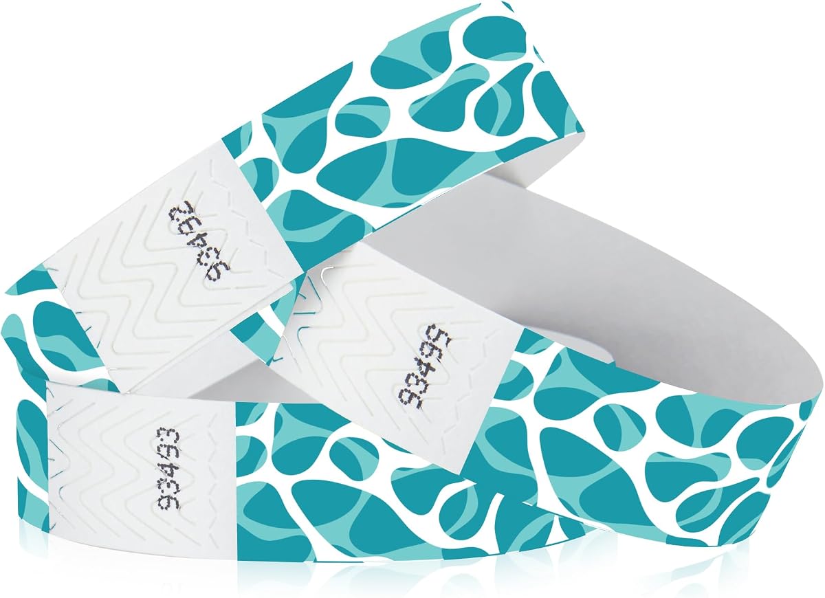 500 pulseras Tyvek para piscinas WristCo para eventos - A prueba de manipulaciones | Cómodas pulseras de identificación Tyvek resistentes al agua y al desgarro, fabricadas en EE. UU. para eventos, conciertos, seguridad para fiestas y admisión VIP