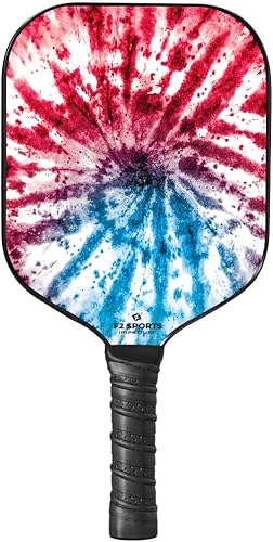 Miniatura 8 de Juego de 2 palas de pickleball  Juego de regalo de raqueta de pickleball Tie Dye  Textura para un giro máximo  Aprobado por Pickleball de Estados