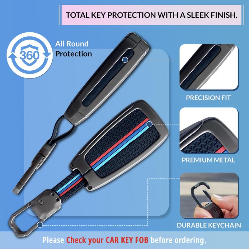 Image of NEODRIFT 'KeyShield' Car Key Cover for Hyundai Verna (Shape 4, 03 Buttons) (Durable, Stylish, and 360 Protection)