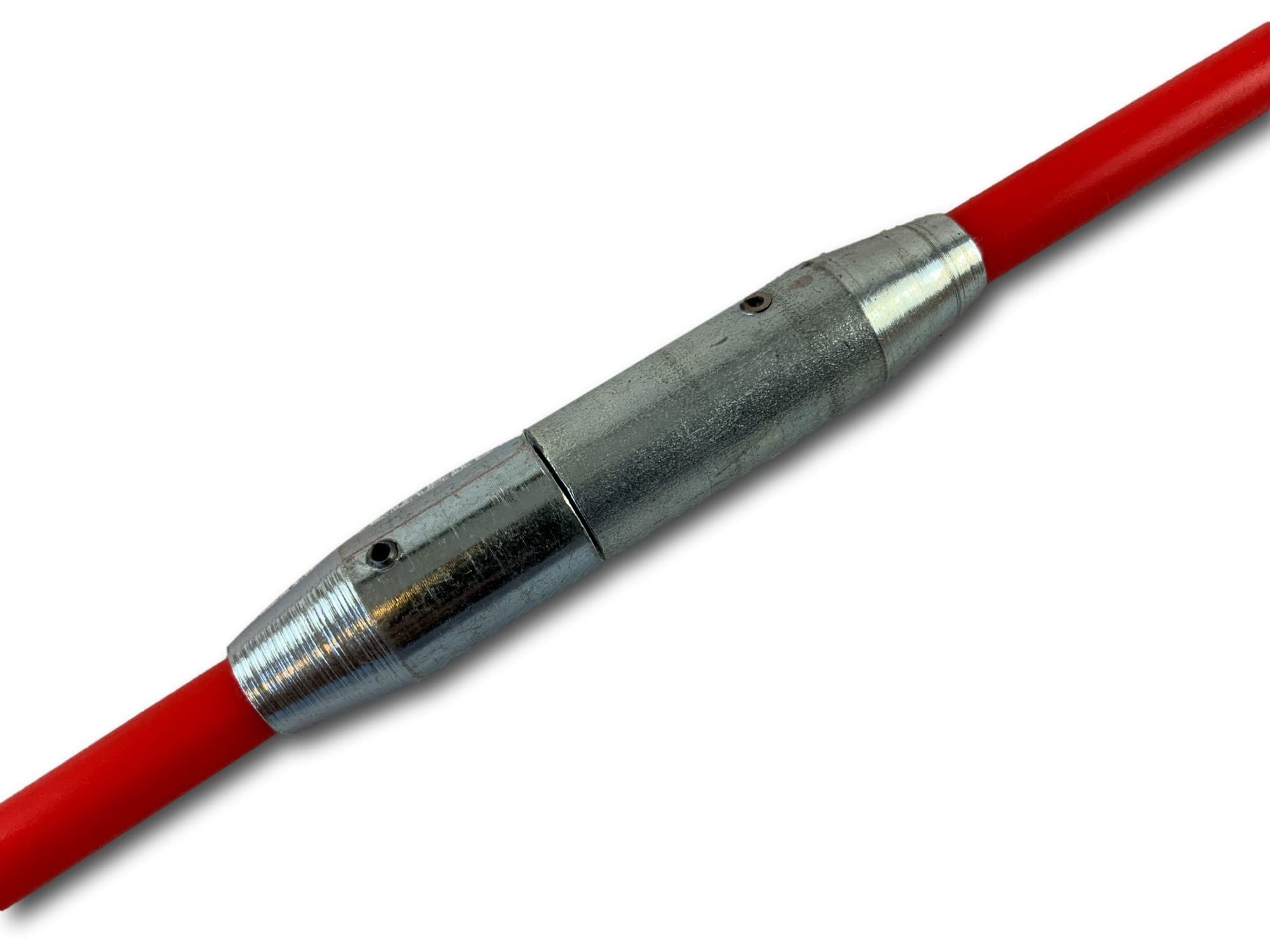Lote de 6 varillas de deshollinado de fibra de vidrio rojas | Extensión para kit de Longitud 1,5 m | Punta de acero roscada M12x175 mm | Kibros 4CF15x6