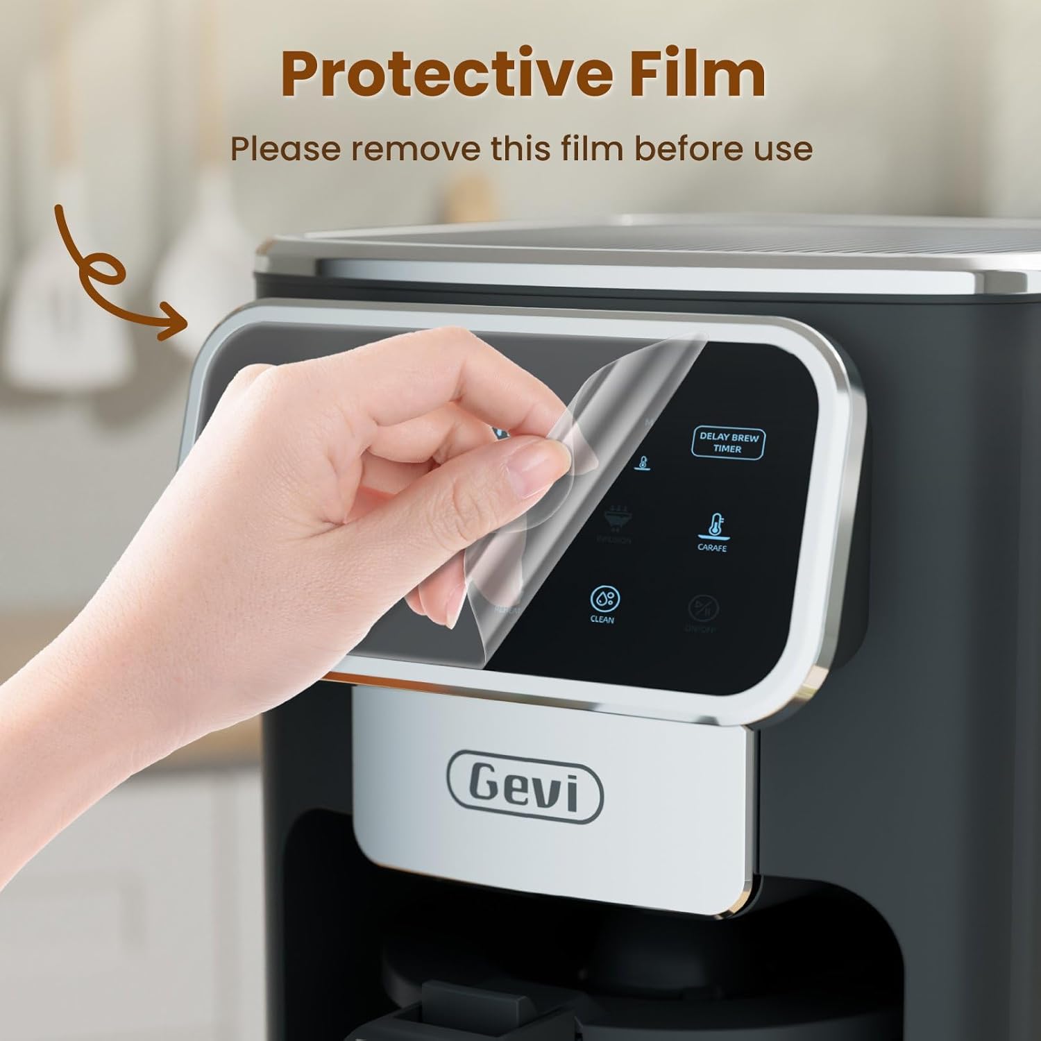 Gevi 12 Cup Programmable Drip Coffee Maker with Touch Screen, Fast and Strong Brew, Auto Shut-Off, 4-Hour Keep Warm Plate, Iced Coffee Option, Anti-Drip System, Permanent Filter - Image 9