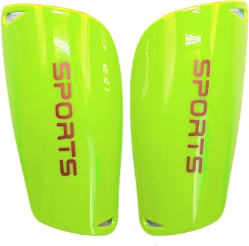 SZXMDKH Football Shin Guards, Shin Guards Pads, Youth Boys Girls Shin Pad Sleeves for Football Games, EVA Cushon Protection Reduce hit & InjuriesFluorescent green, L