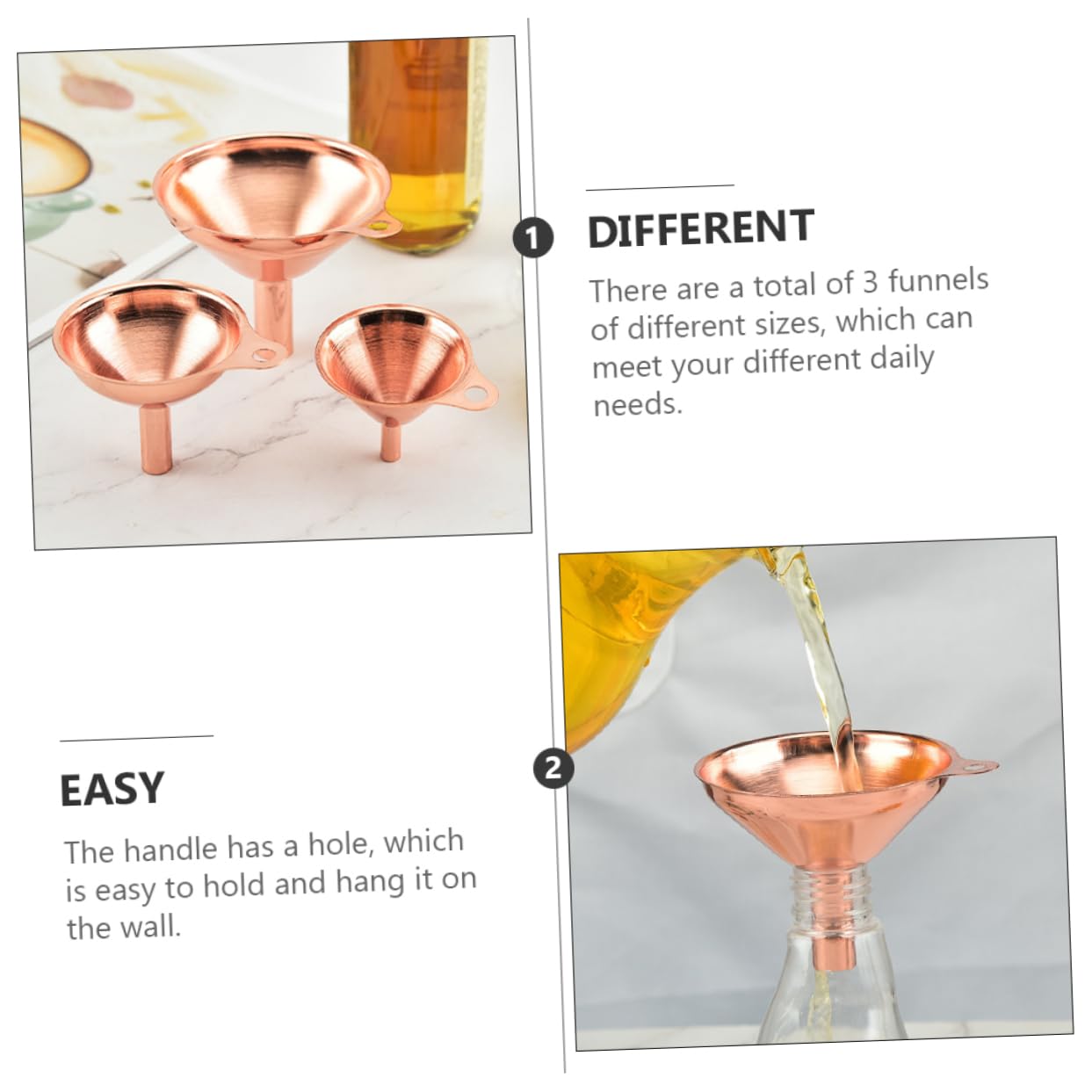 MAGICLULU 9pezzi Imbuti Acciaio Inossidabile Per Trasferimento Liquidi Utensili Da Cucina Per e Vino Gadget Pratico Per Cucina e Inscatolamento