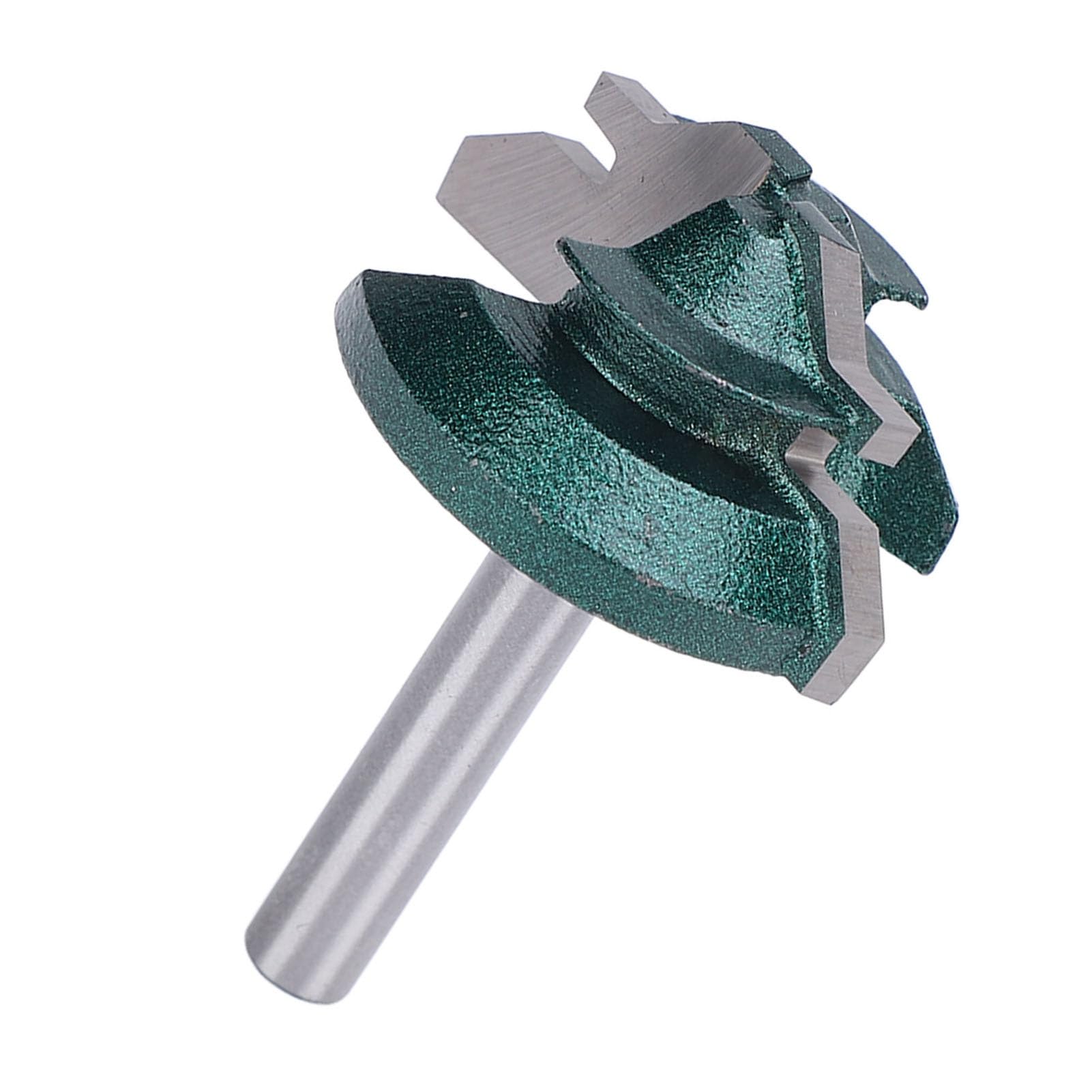 Eujgoov 6MM Shank 45 Degree Lock Miter Router Bit Alloy Blades Woodworking Tool with Carbon Steel Body for Wood Dovetailing MDF Particleboard