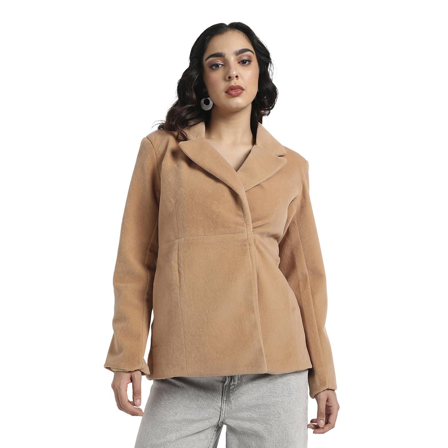 pinacolada Polyester Women's Casual Standard Length Coat-picture-27