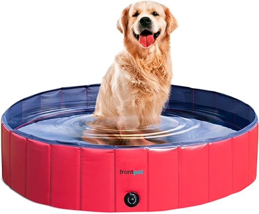 Frontpet Foldable Dog Pool - Collapsible Pet Pool, Bathing Tub and Kiddie Pool, Perfect for Small, for Medium and for Large Dogs (Small - Extra Large)