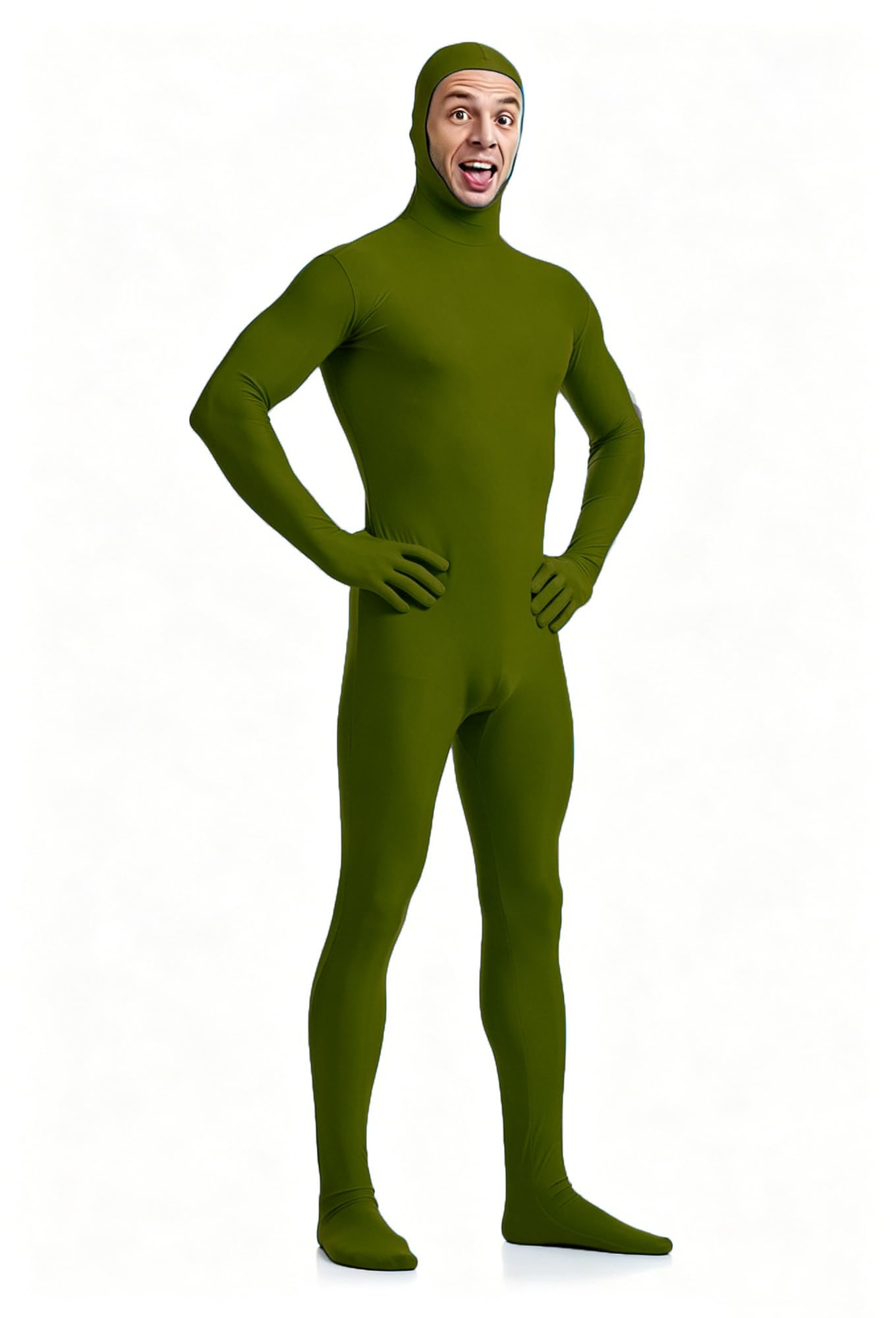 VSVO Spandex Open Face Full Bodysuit Zentai Suit for Adults and Kids