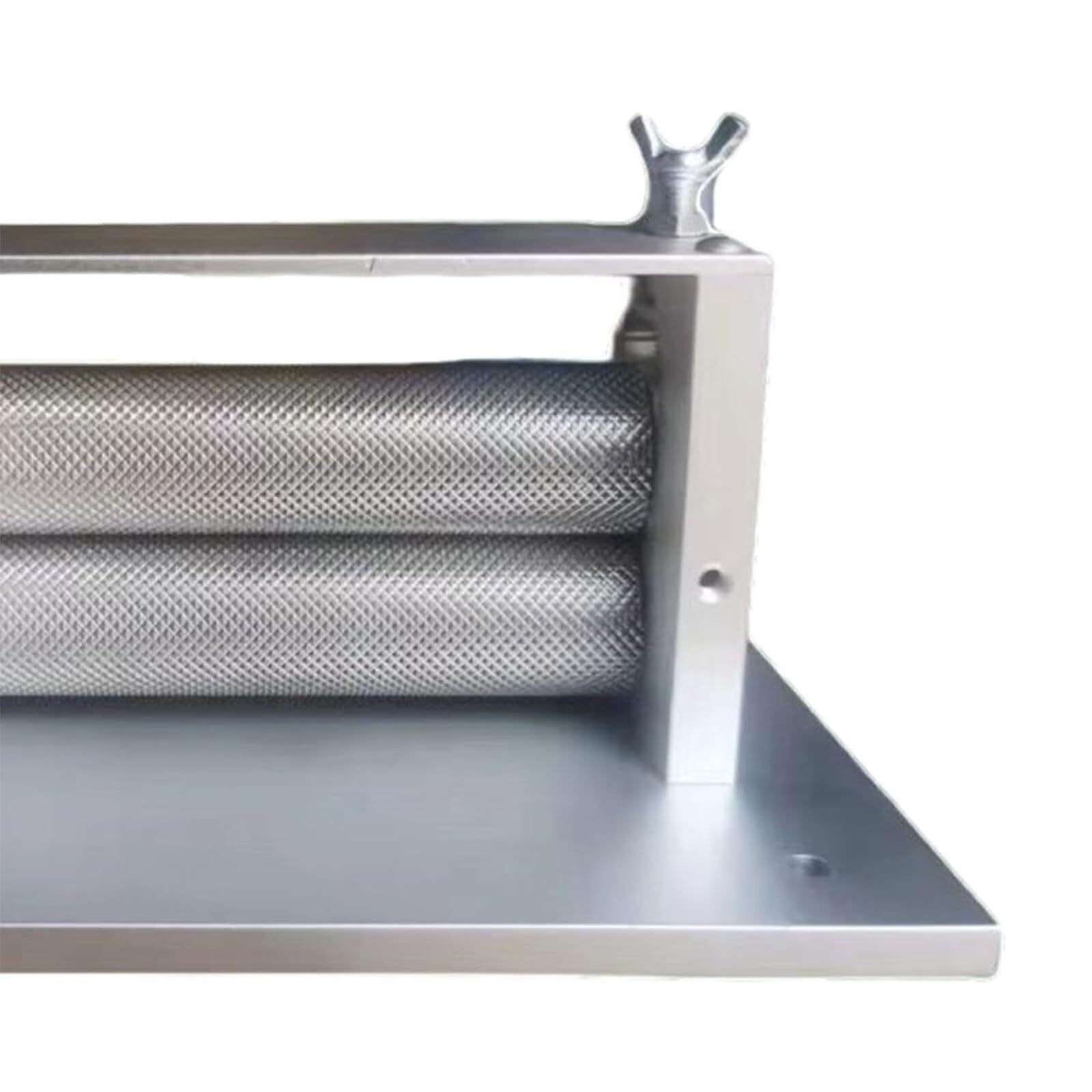 Macchina Manuale per Calamari, Pressa in Acciaio Inox | Motivo da 0,2 mm, Manovella e Rulli Lisci per Calamari Secchi, Pesce, Carne Secca e Lavorazione Alimentare