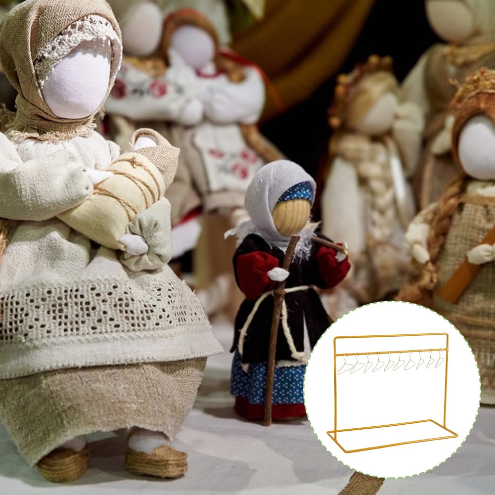 SUPERFINDINGS 1 juego de mini ropa de muñeca que incluye 1 pequeños soportes de almacenamiento para ropa de muñeca y 10 accesorios de muebles de guardia, vestido de muñeca de 3,5 x 6,5 cm